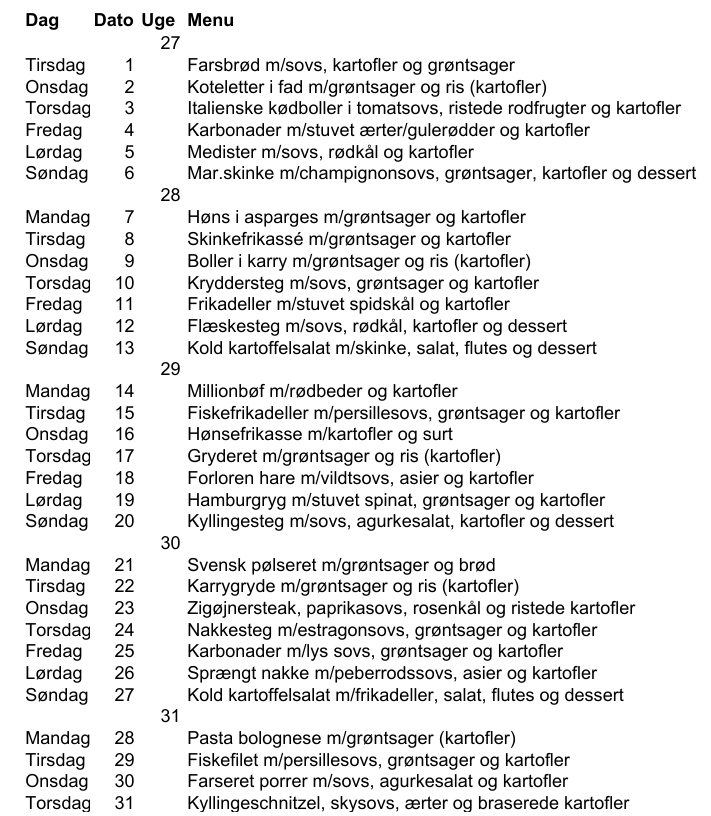 madplan juli 2025